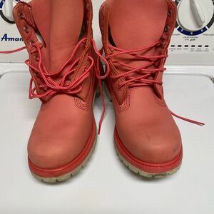 Timberlands pink boots size 8 womens